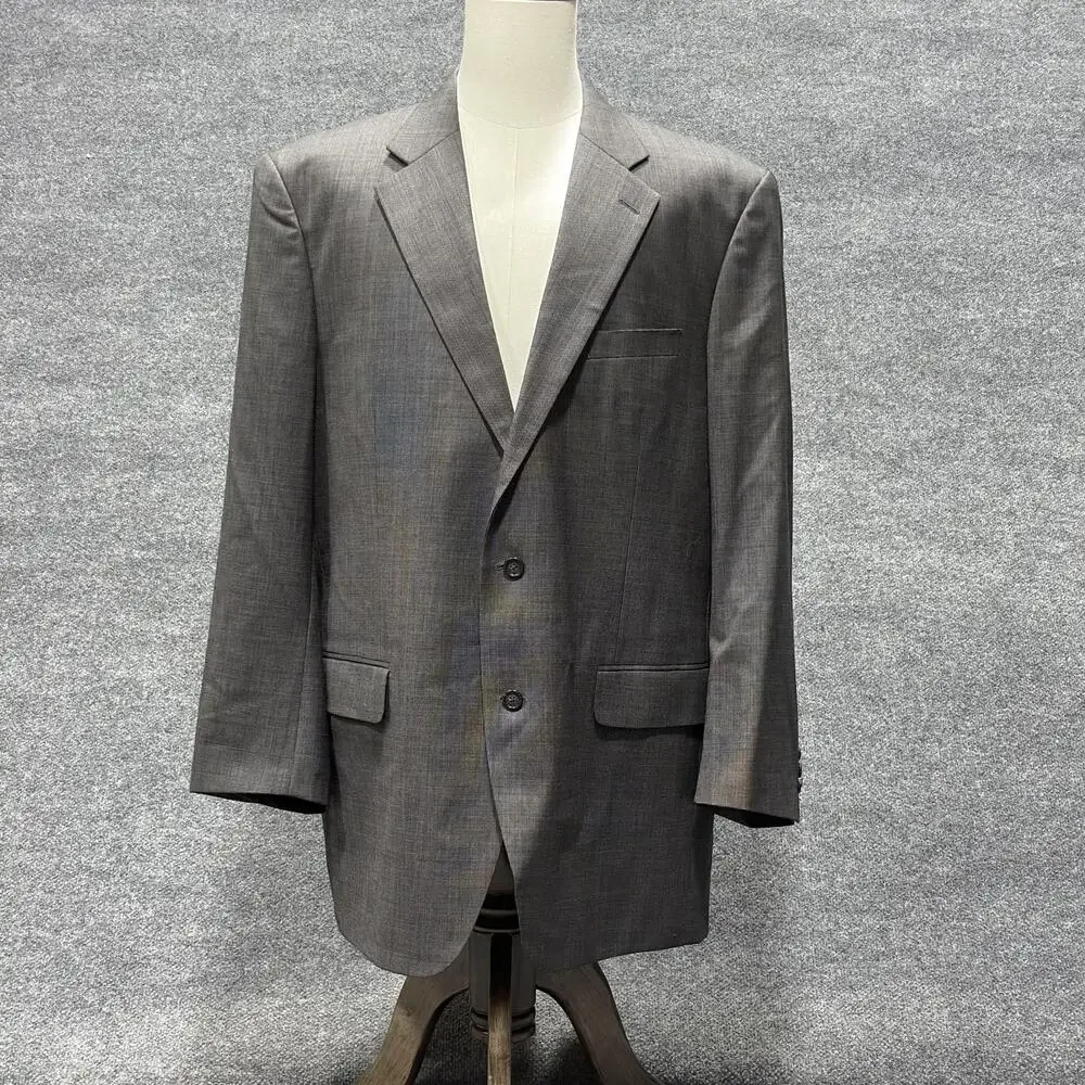 Hong Kong Grand Custom Clothes Blazer Mens 50 Gray Suit Jacket Sport Coat